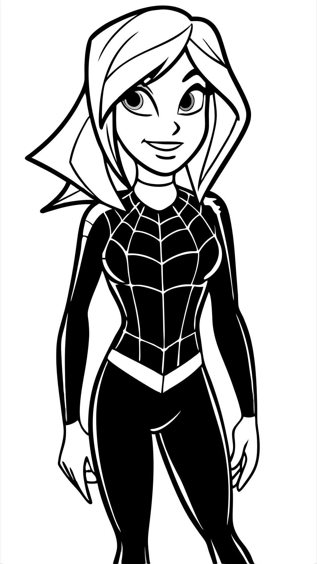 gwen stacy coloring page